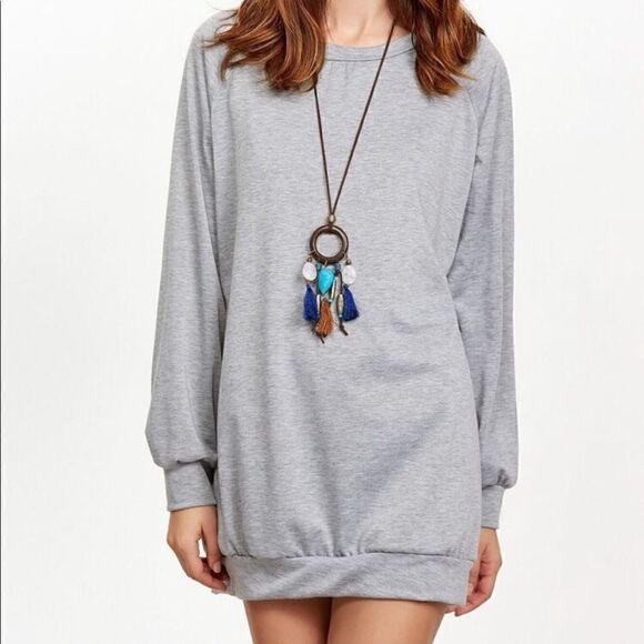 Nike heather grey mini dress size M - Picture 1 of 6